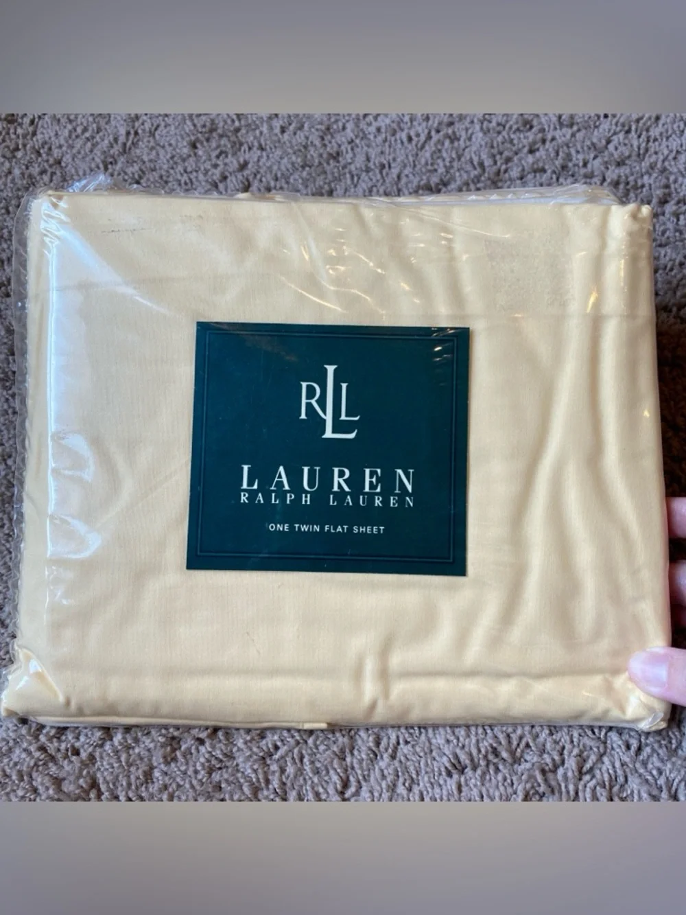 Lauren Ralph Lauren Twin Sheet Set Yellow Cotton 250 Thread Count Deep Vintage